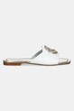 Just Cavalli șlapi de piele 78RA3S92ZPB20003 alb SS25