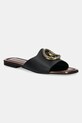 Just Cavalli șlapi de piele piele negru 78RA3S92ZPB20899