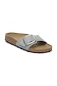 Birkenstock klapki nubukowe Madrid Big Buckle 1029292 niebieski SS25