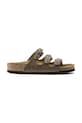 Usnjeni natikači Birkenstock Florida SFB Ravna zelena 1011432.Tabacco
