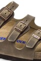 Обувь Кожаные шлепанцы Birkenstock Florida SFB 1011432.Tabacco зелёный