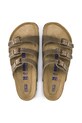 Кожаные шлепанцы Birkenstock Florida SFB 1011432.Tabacco зелёный