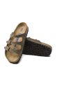 Birkenstock klapki skórzane Florida SFB 1011432.Tabacco