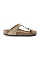 Japanke od nubuk kože Birkenstock Gizeh SFB bez potpetice bež 1018999