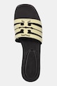 Tory Burch papuci din piele Ines Cage galben 161863.700