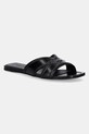 Шкіряні шльопанці ZADIG&VOLTAIRE Azora віденський чорний SWCT02012