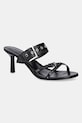 Шкіряні шльопанці HUGO Katniss 5-8 см чорний 50542113.001