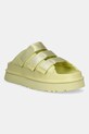 Pantofle UGG Goldenglow Slide textilní zelená 1167430.GLDN
