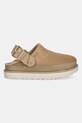 UGG klapki nubukowe Goldenstar Villa Clog 1169590.MDSD beżowy SS25