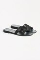 Semišové šľapky Karl Lagerfeld SKOOT II KL80402.5S0 čierna SS25