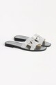 Karl Lagerfeld papuci din piele SKOOT II KL80402.5SL argintiu SS25