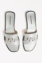 Karl Lagerfeld papuci din piele SKOOT II argintiu KL80402.5SL