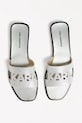 Замшевые шлепанцы Karl Lagerfeld SKOOT II серебрянный KL80402.5SL