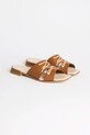 Kožené šľapky Karl Lagerfeld PETALO KL80772.022 hnedá SS25