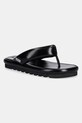 Naked Wolfe slapi de piele Hilary piele negru Hilary.Black.Leather