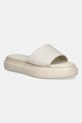 Pantofle Calvin Klein FLATFORM SLIDE - JACQ platforma béžová HW0HW02461