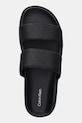 Παντόφλες Calvin Klein FLAT SLIDE - JACQ μαύρο HW0HW02486