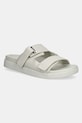 Шкіряні шльопанці Calvin Klein FLAT ADJ SLIDE EYELET віденський бежевий HW0HW02489