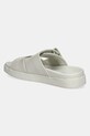Calvin Klein klapki skórzane FLAT ADJ SLIDE EYELET HW0HW02489 beżowy SS25