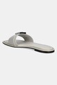 Încălțăminte Calvin Klein slapi de piele FLAT SLIDE W/BUCKLE - LTH HW0HW02490 bej