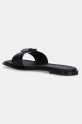 Obuwie Calvin Klein klapki skórzane FLAT SLIDE W/BUCKLE - LTH HW0HW02490 czarny