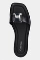 Кожаные шлепанцы Calvin Klein FLAT SLIDE W/CK HW BIG - LTH чёрный HW0HW02482