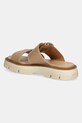 Încălțăminte Sorel slapi de piele REIN CB SLIDE 2113111246 bej