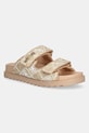 Guess klapki FADELIZZ tekstylny beżowy FLJFZZ.FAB19.CREAM