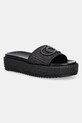 Guess papucs LONNEY lakkbőr fekete FLJLNY.FAB19.BLACK