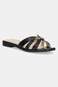 Guess slapi de piele REALLA piele negru FLJRLL.LEA19.BLACK
