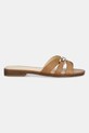 Kožne natikače Guess REALLA FLJRLL.LEA19.TAN smeđa SS25