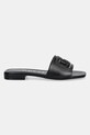 Guess papuci TARISHA FLJTAR.LEA19.BLKGO negru SS25