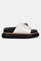 Kožené šľapky Kurt Geiger London Orson Puff 4354241309.BONE béžová SS25