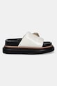 Kurt Geiger London klapki skórzane Orson Puff 4354241309.BONE beżowy SS25