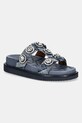 Pantofle Kurt Geiger London Orson Crystal Sandal platforma modrá 9107188669.DENIM