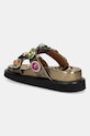 Взуття Шкіряні шльопанці Kurt Geiger London Orson Crystal Sandal 9107168109.BRONZECOM золотий