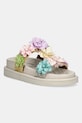 Kurt Geiger London papuci Orson Flower platformă bej 4353969609.MULTOTH