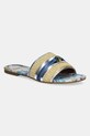 Kurt Geiger London papucs Southbank Flat Sandal műszálas lakkbőr arany 2025249689.BEIGEOTH