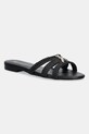 Patrizia Pepe șlapi de piele piele negru 2X0094.L109.K103