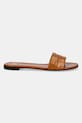 Kožené šľapky Giuseppe Zanotti Baddy E500060.004 hnedá SS25