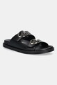 Blauer ciabatte slide GLADE flat nero S5GLADE01.PUL