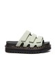 Замшевые шлепанцы Dr. Martens Raine платформа зелёный DM40521300
