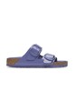 Kožené šľapky Birkenstock Arizona Big Buckle lakovaná koža fialová 1029383