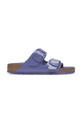 Kožené šľapky Birkenstock Arizona Big Buckle lakovaná koža fialová 1029368