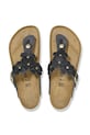 Birkenstock slapi de piele Gizeh Flowers 1026719 negru