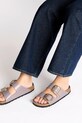 Birkenstock papuci de piele Arizona Hammered Buckle 1029762