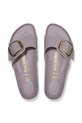 Birkenstock klapki skórzane Madrid Hammered Big Buckle 1029843 fioletowy