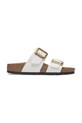 Birkenstock papuci Sydney Patent Cushion Buckle sintetic alb 1029438