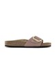 Nubukové pantofle Birkenstock Madrid Big Buckle bez podpatku růžová 1024016