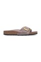 Birkenstock papuci de piele Madrid Big Buckle piele patentata violet 1029300